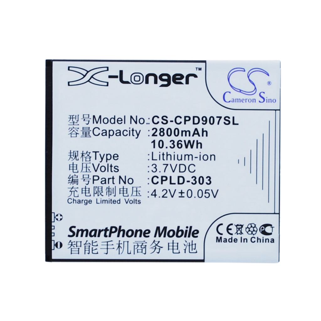Yhteensopiva akun vaihto Coolpad CPLD-303