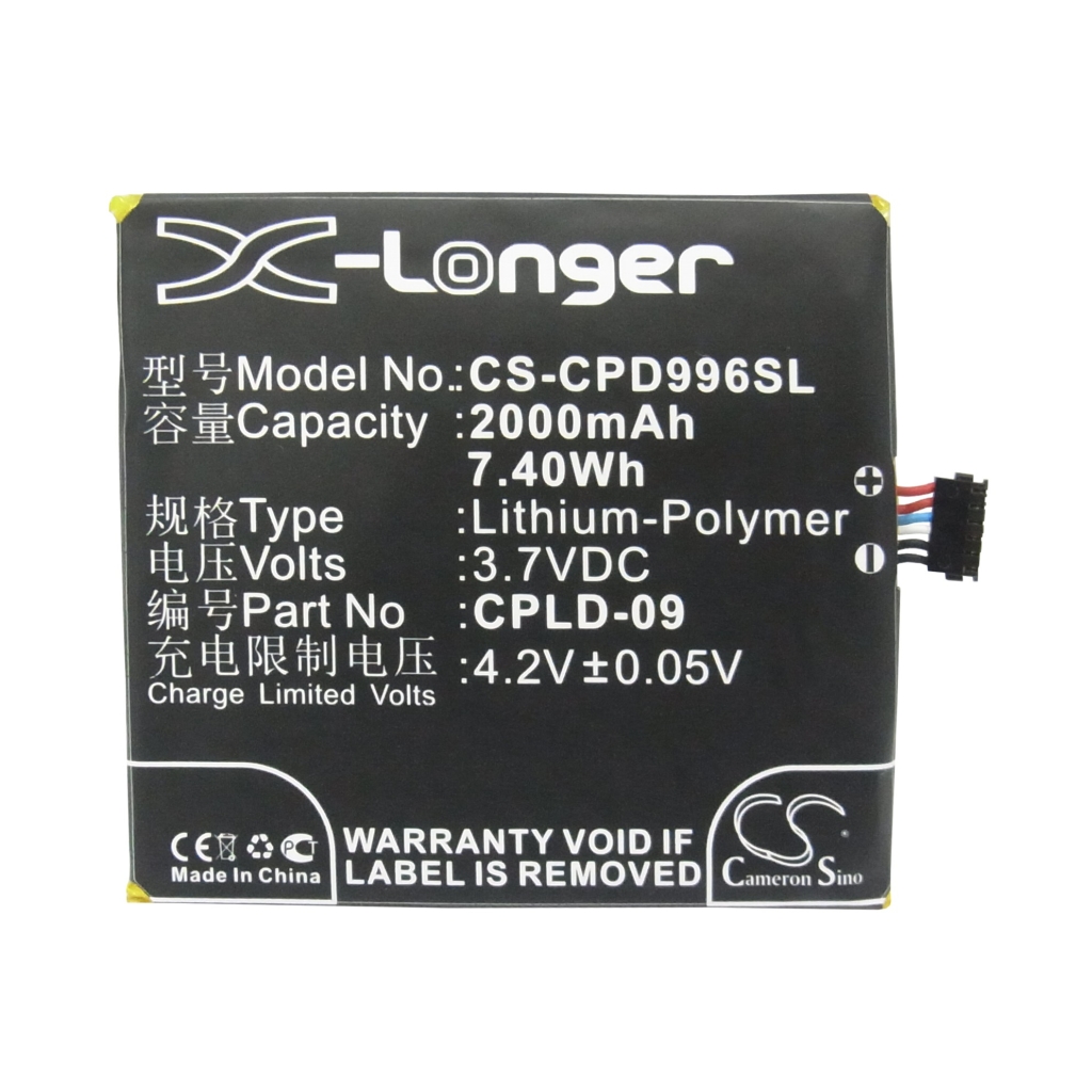 Yhteensopiva akun vaihto Coolpad CPLD-09