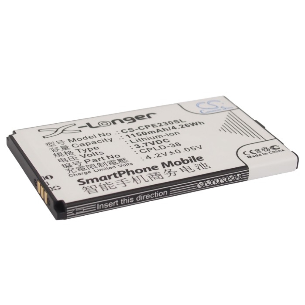 Yhteensopiva akun vaihto Coolpad CPLD-38