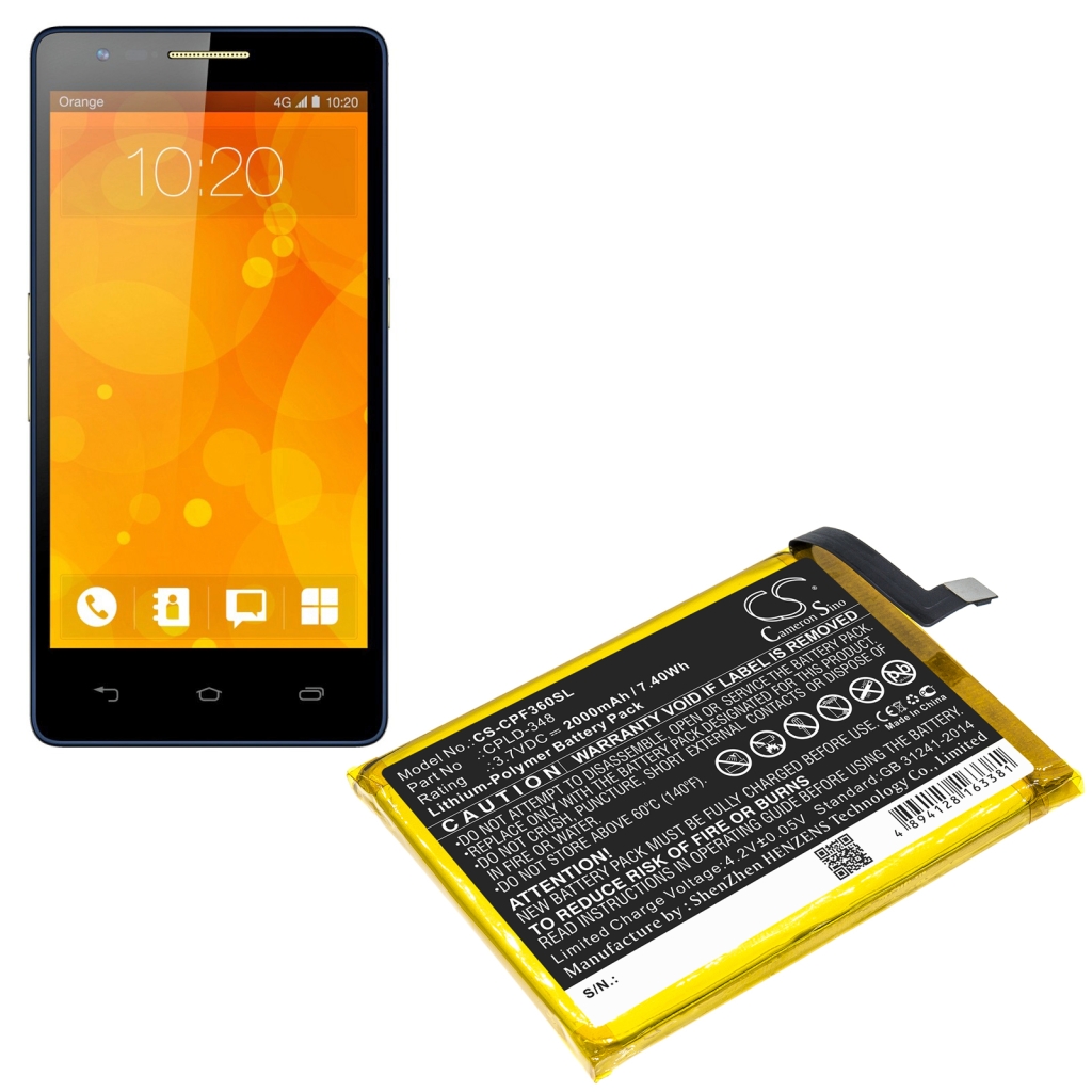 Yhteensopiva akun vaihto Coolpad CPLD-348