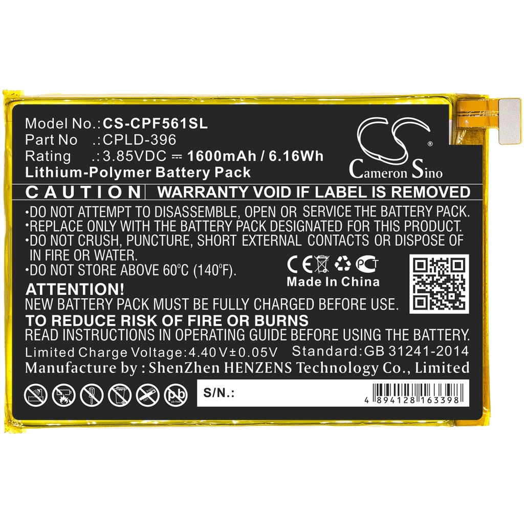 Yhteensopiva akun vaihto Coolpad CPLD-396