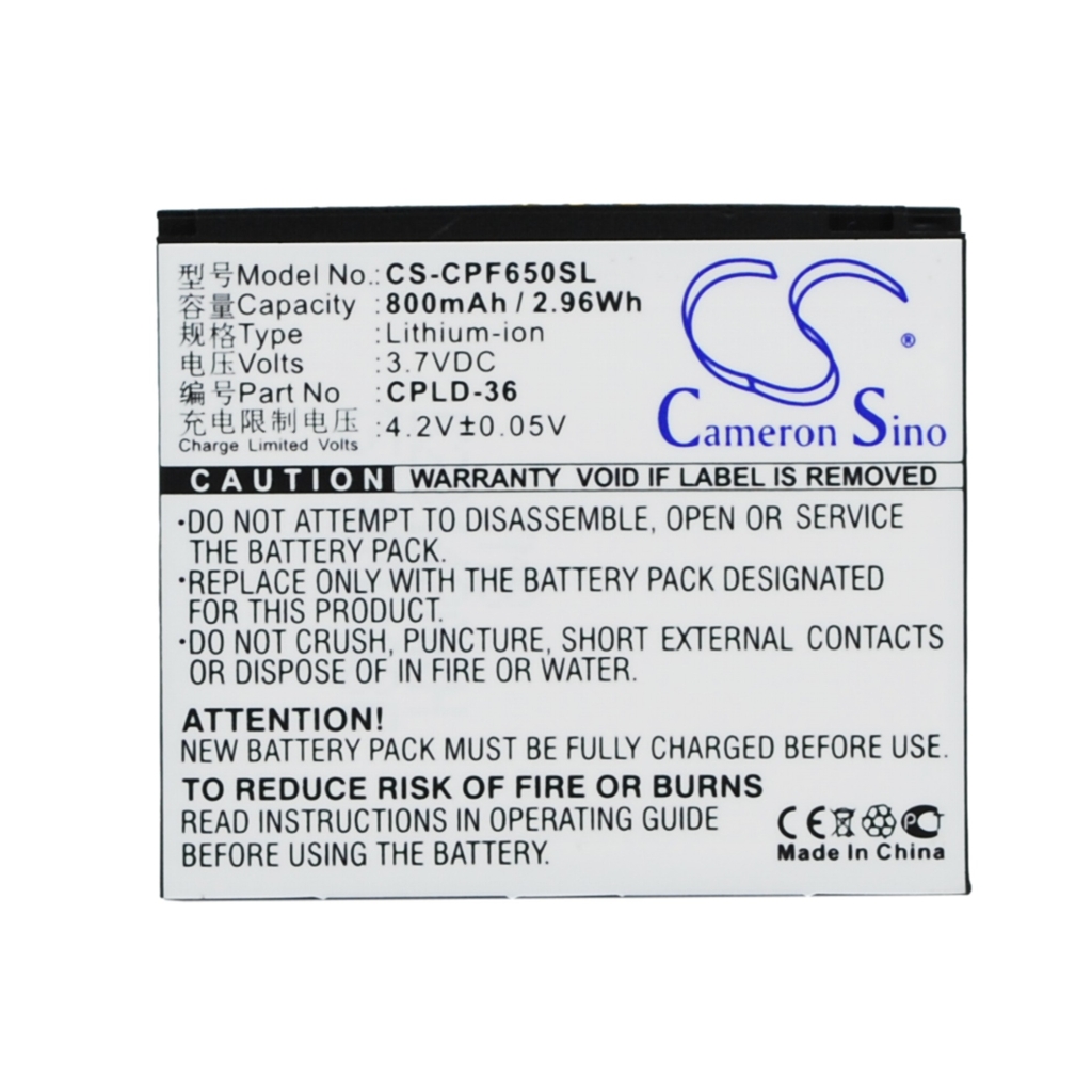 Yhteensopiva akun vaihto Coolpad CPLD-36