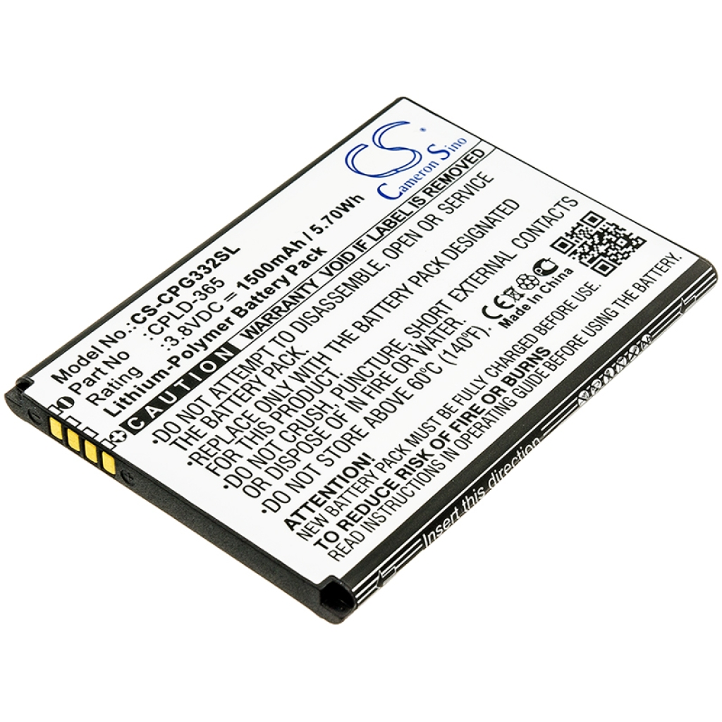 Yhteensopiva akun vaihto Coolpad CPLD-365