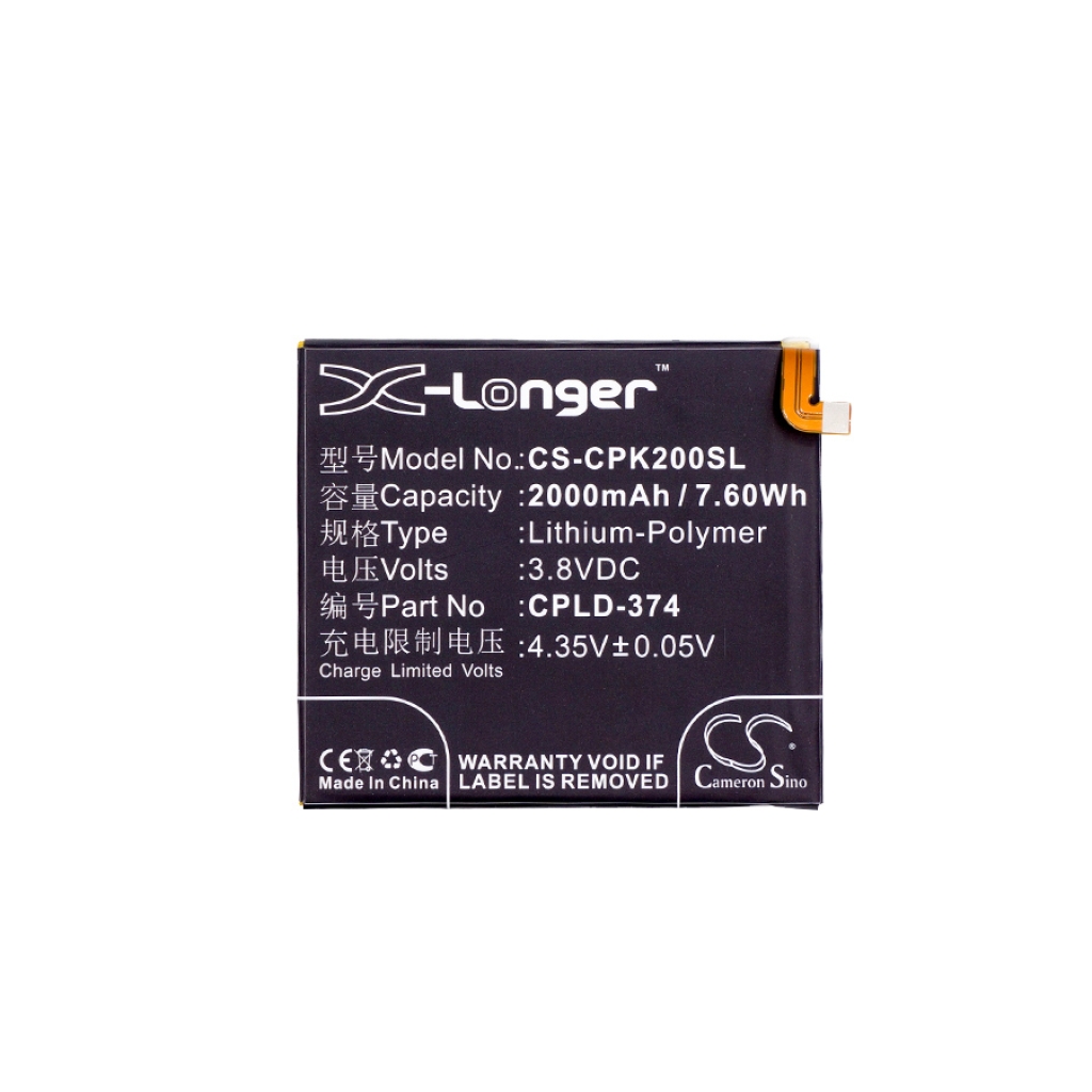 Yhteensopiva akun vaihto Coolpad CPLD-374