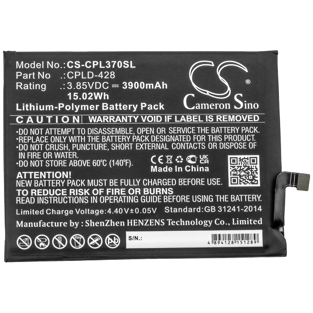 Yhteensopiva akun vaihto MetroPCS CPLD-428