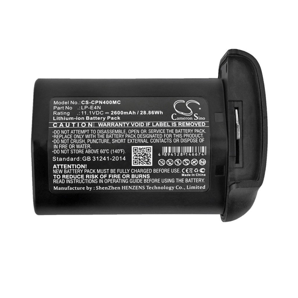 Yhteensopiva akun vaihto Canon LP-E4N