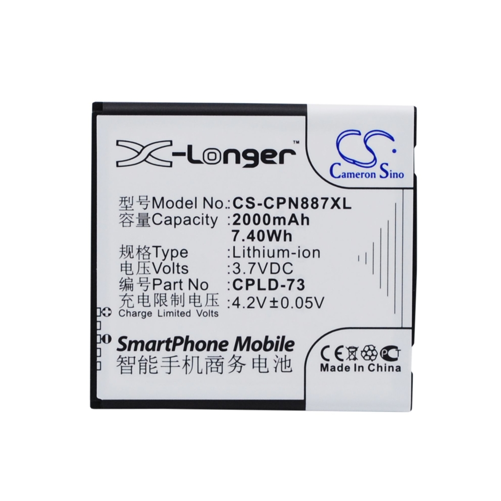 Yhteensopiva akun vaihto Coolpad CPLD-73