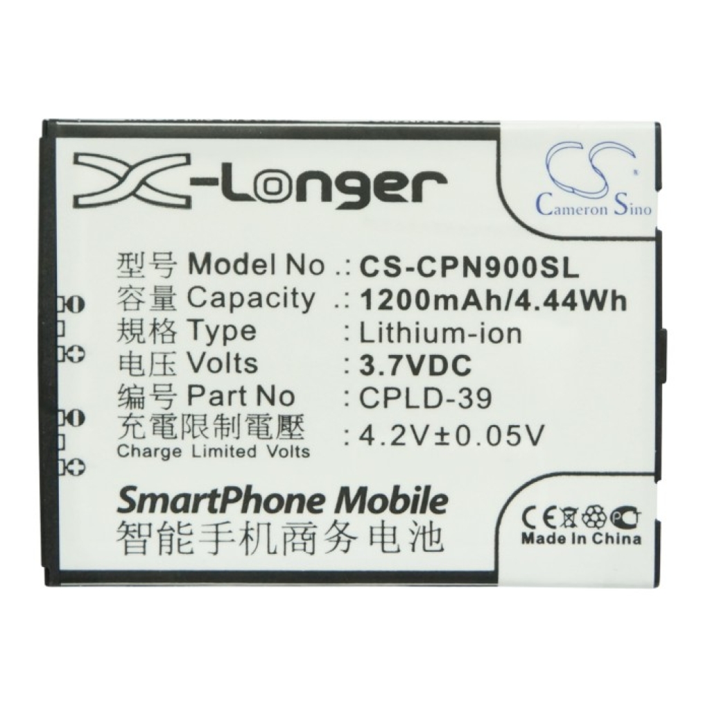 Yhteensopiva akun vaihto Coolpad CPLD-39