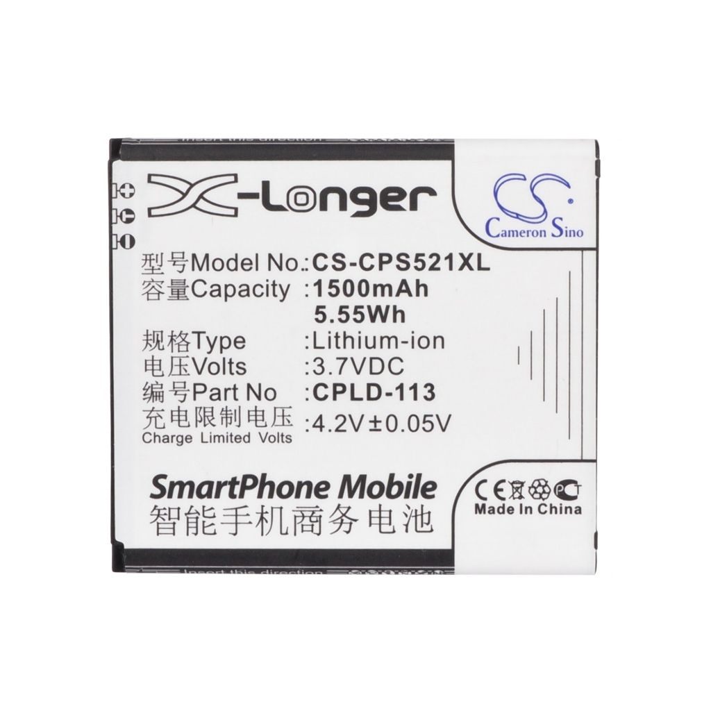 Yhteensopiva akun vaihto Coolpad CPLD-113