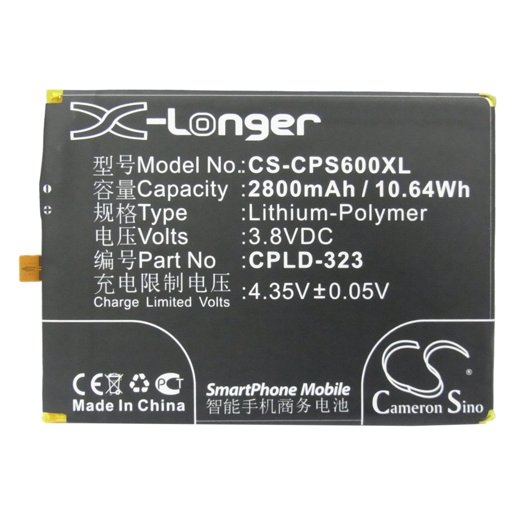 Akku yhteensopiva Coolpad CS-CPS600XL