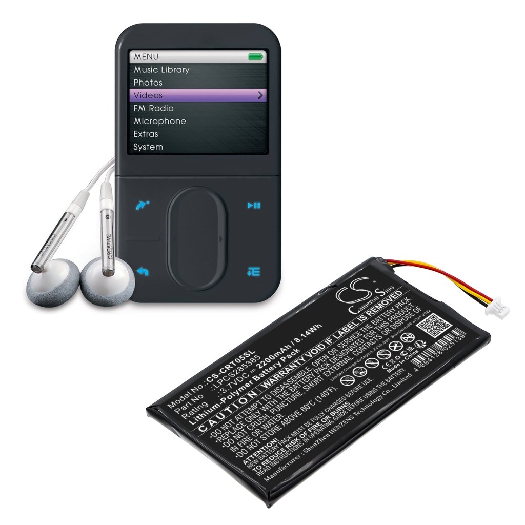 MP3, MP4, PMP-akku Creative CS-CRT05SL
