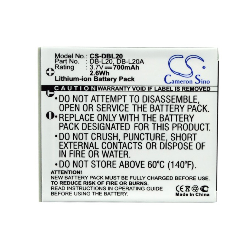 Kameran akku Sanyo Xacti VPC-CA9G (CS-DBL20)