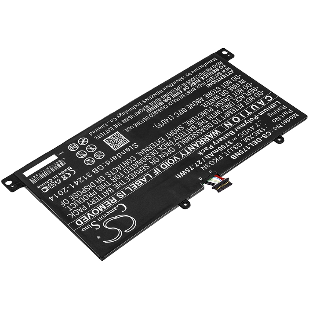 Yhteensopiva akun vaihto DELL 1MCXM,G3JJT,PKG3N