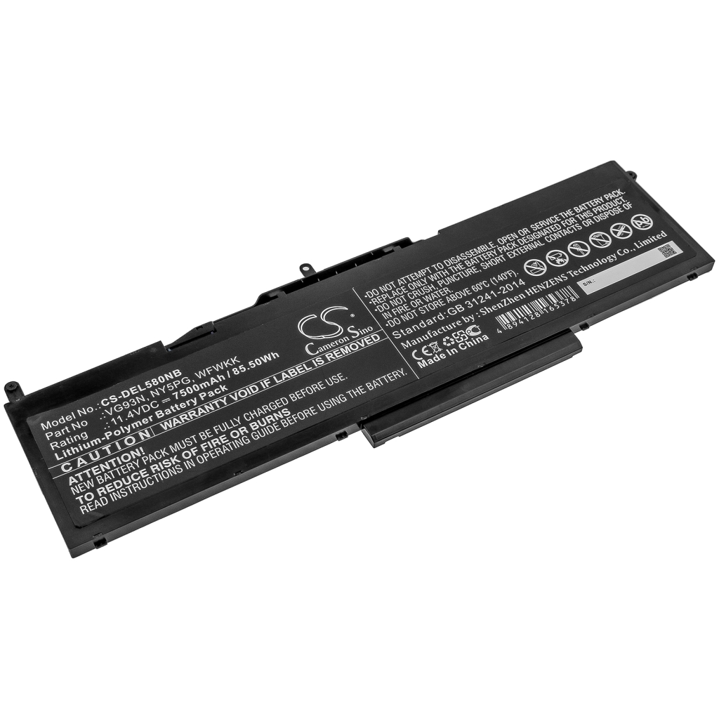 Yhteensopiva akun vaihto DELL NY5PG,VG93N,WFWKK