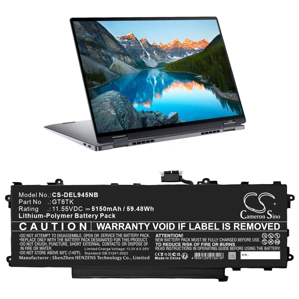Yhteensopiva akun vaihto DELL GT6TK,K2CPY