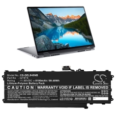 Yhteensopiva akun vaihto DELL GT6TK,K2CPY