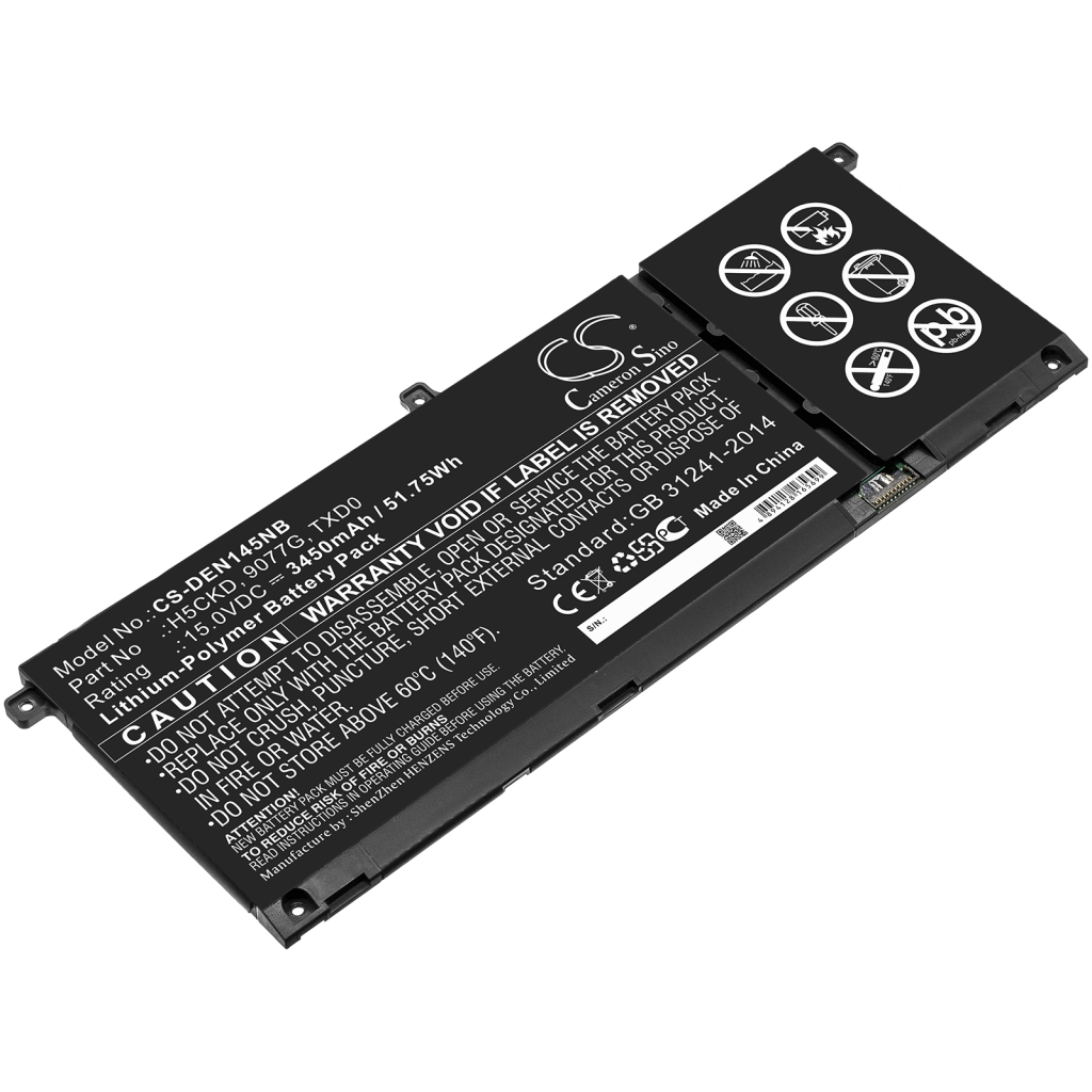 Yhteensopiva akun vaihto DELL 9077G,H5CKD,TXD0