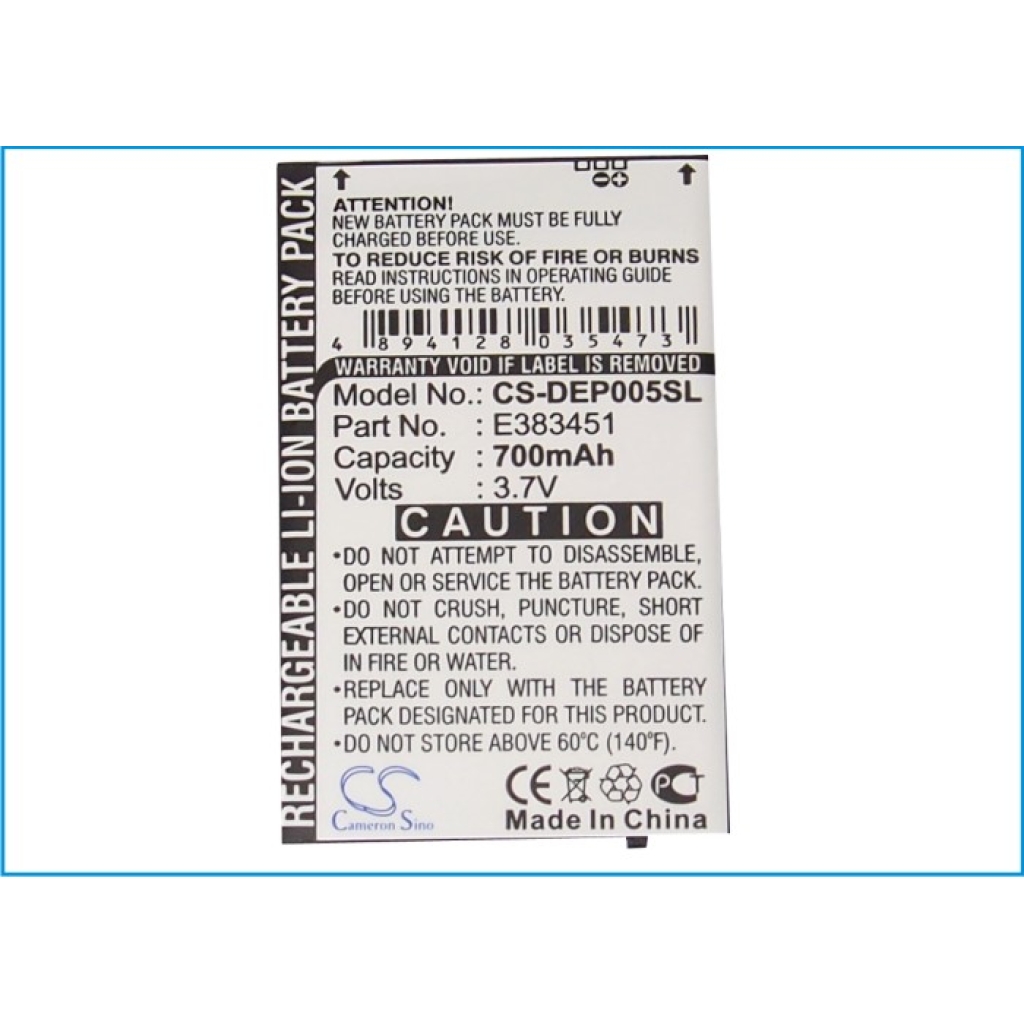 Yhteensopiva akun vaihto Doro E383451,TCL383450