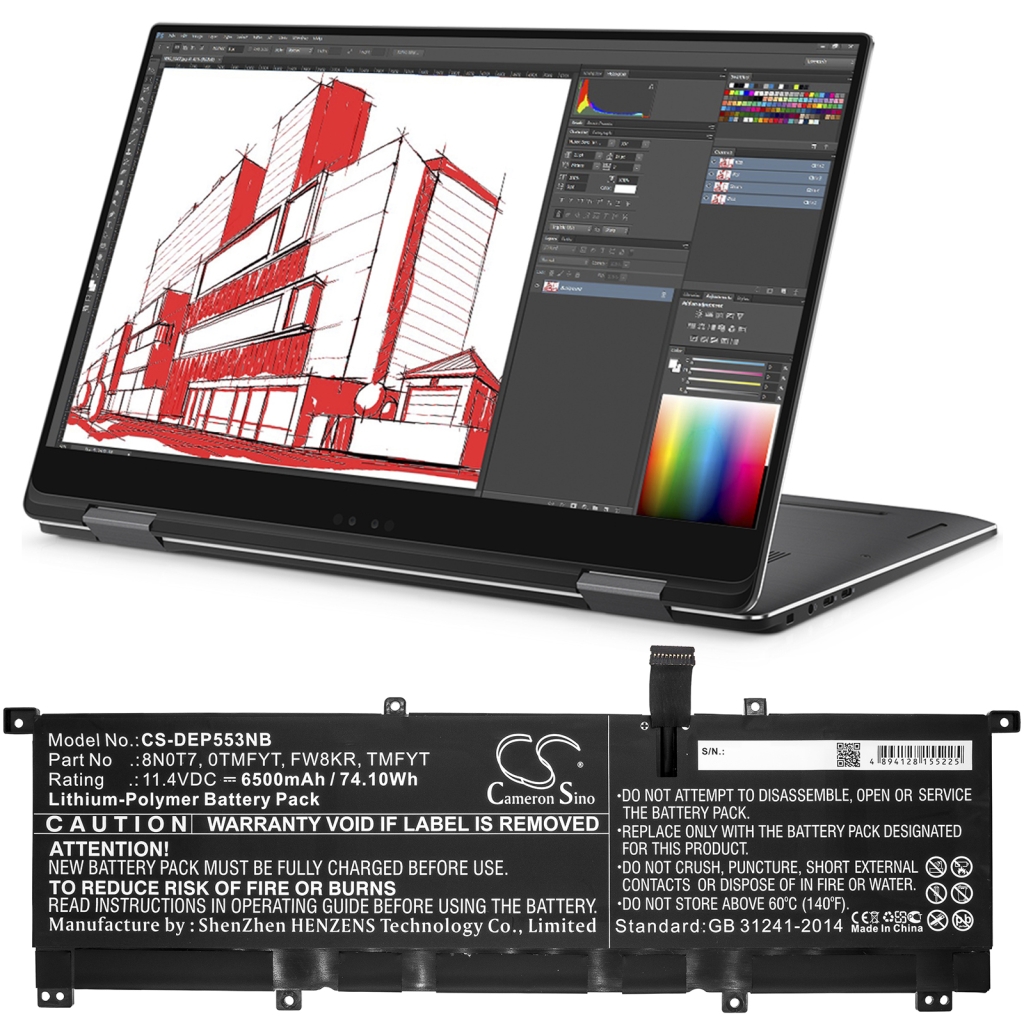 Kannettavan tietokoneen akku DELL XPS 15 9575