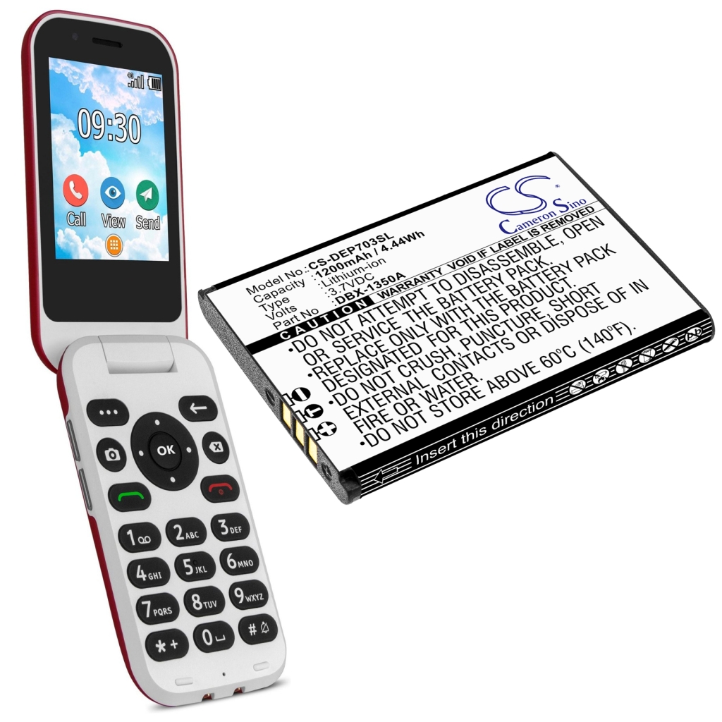 Yhteensopiva akun vaihto Doro DBX-1350A