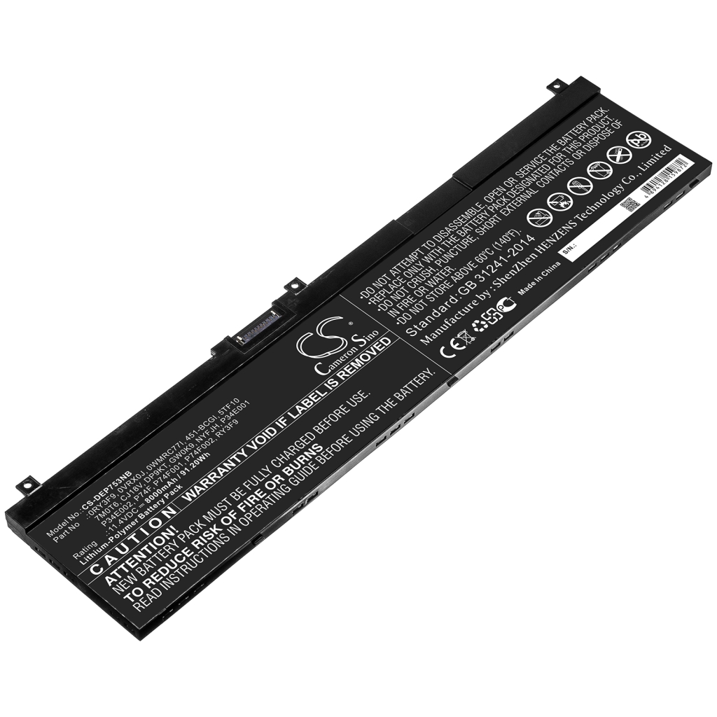 Kannettavan tietokoneen akku DELL Precision 7540