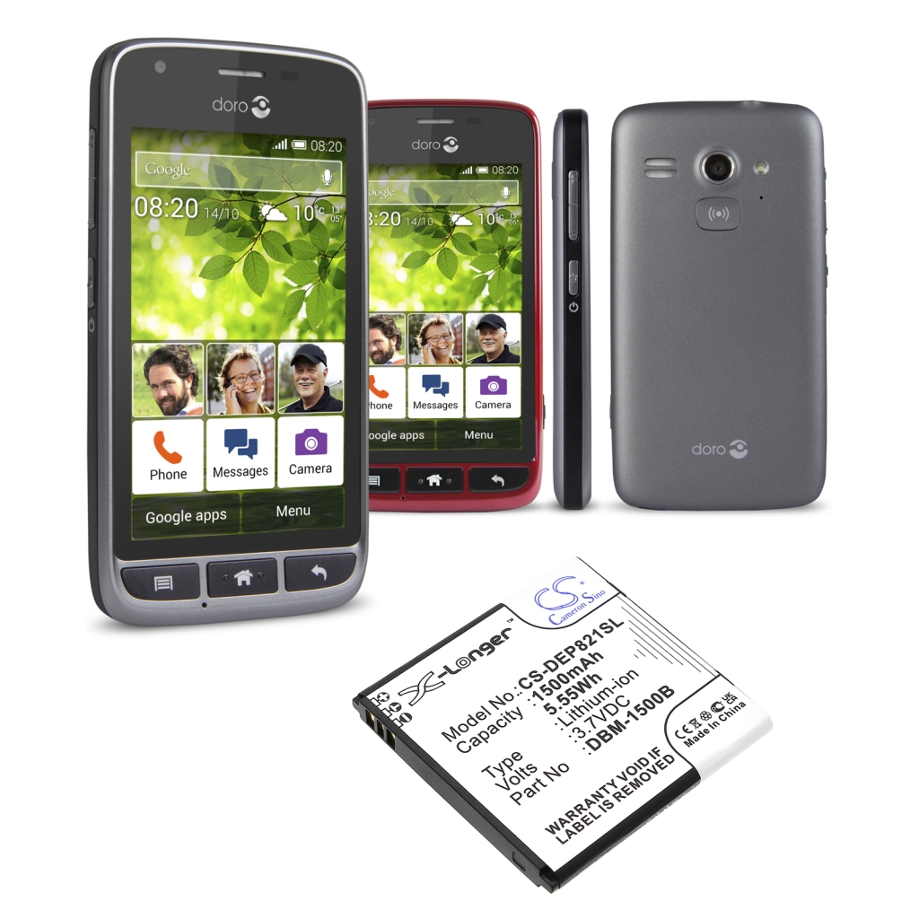 Yhteensopiva akun vaihto Doro DBM-1500B