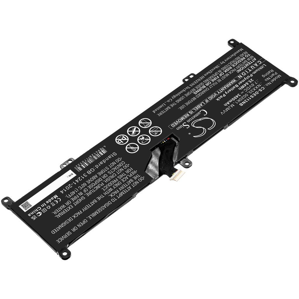 Yhteensopiva akun vaihto DELL 0020K1,MJMVV,NXX33