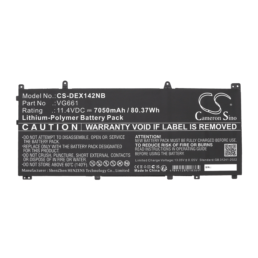 Notebook battery DELL Alienware X14 R1