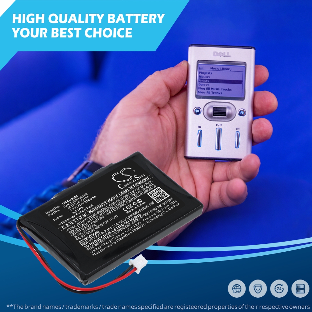 Battery Replaces Dell 443A5Y01EHA4