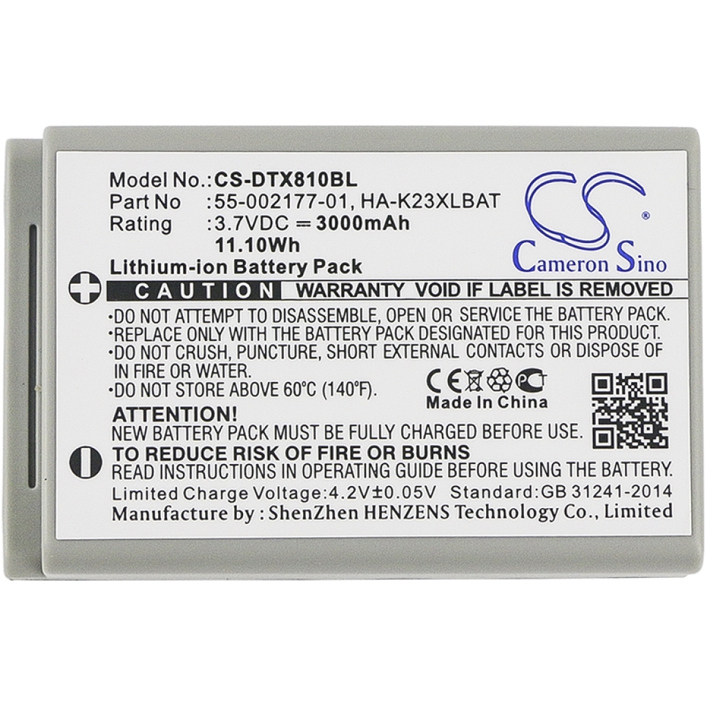 Akut Viivakoodinlukijan akku CS-DTX810BL