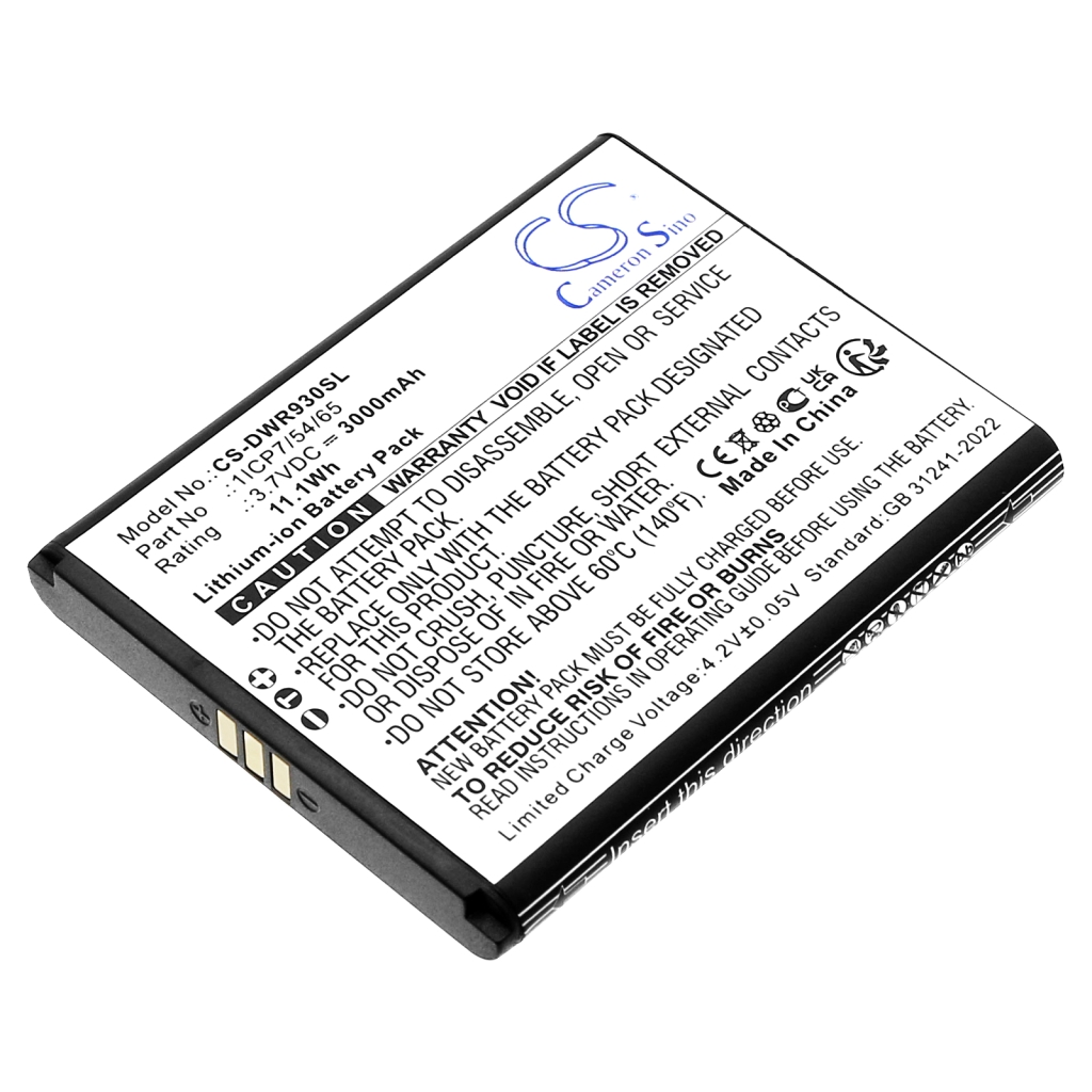 Yhteensopiva akun vaihto D-link 1ICP7/54/65