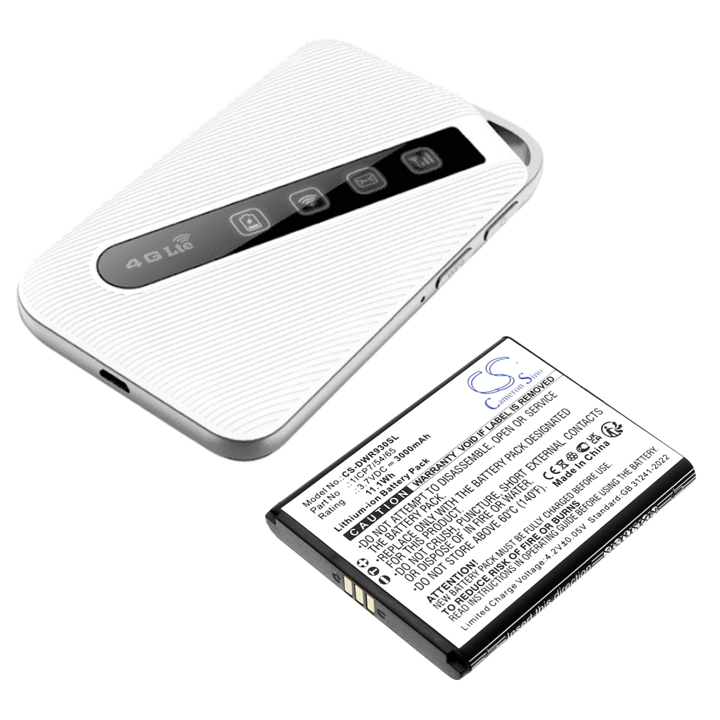 Yhteensopiva akun vaihto D-link 1ICP7/54/65