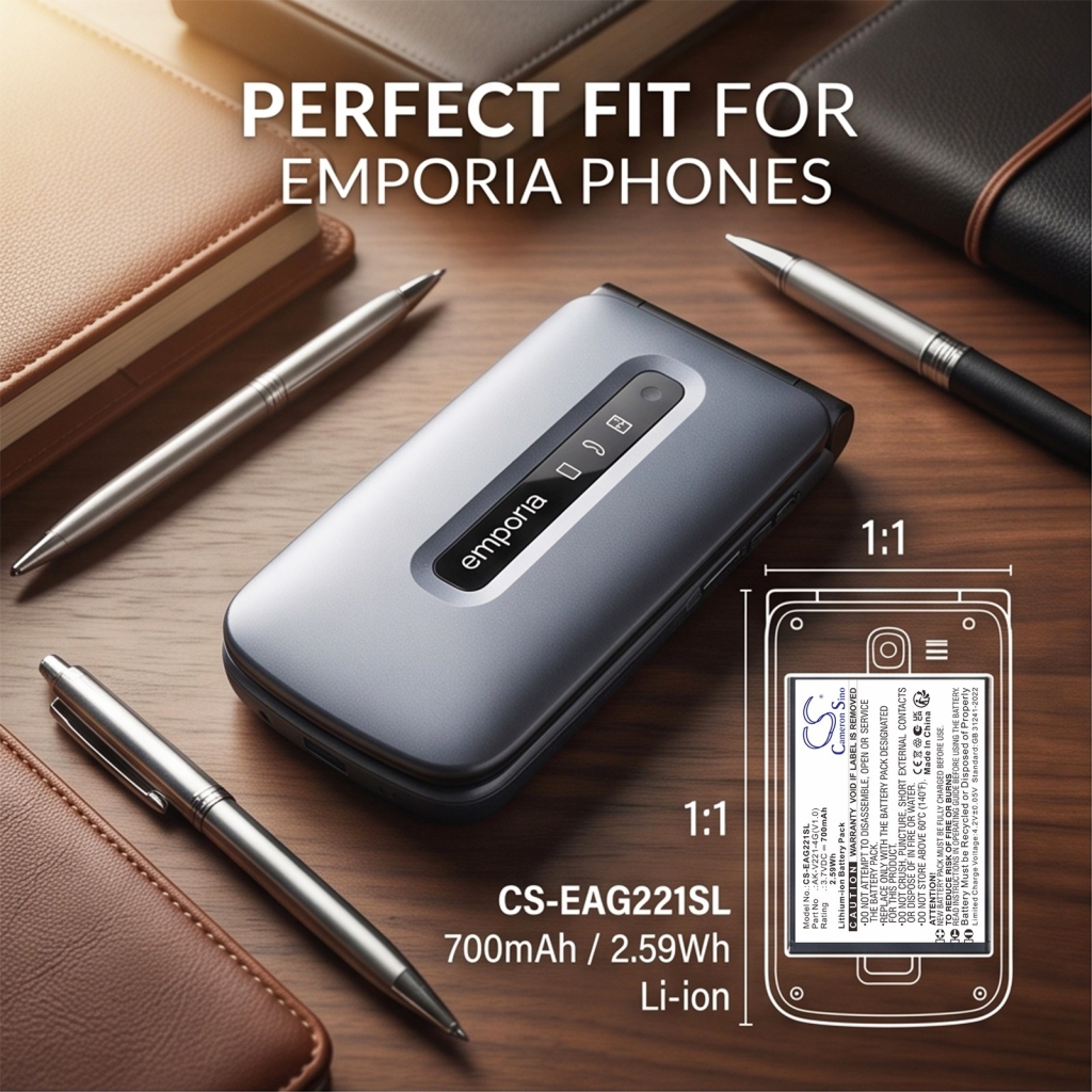 Akku yhteensopiva Emporia CS-EAG221SL