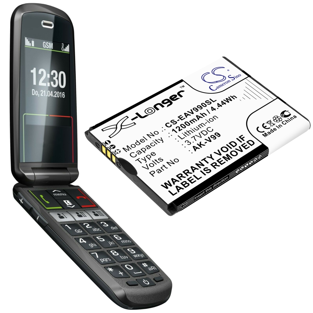 Yhteensopiva akun vaihto Emporia AK-V99