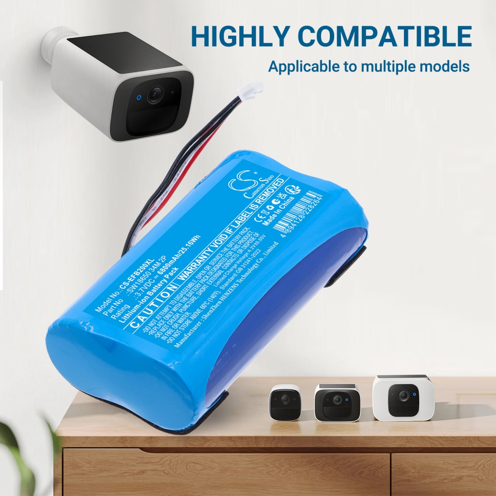 Battery compatible with Eufy CS-EFB200XL