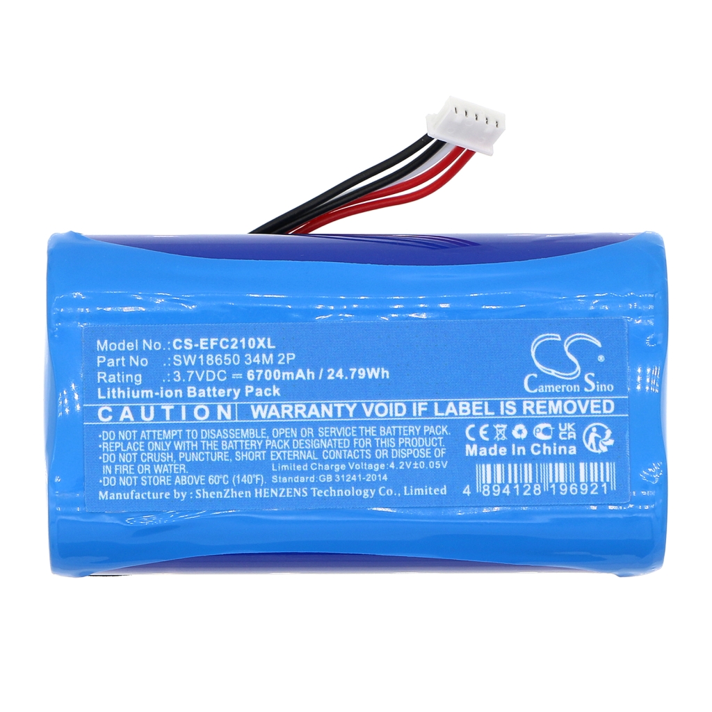 Yhteensopiva akun vaihto Eufy SW18650 34M 2P