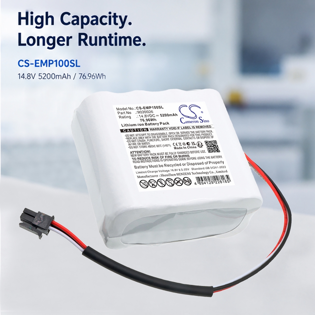Battery compatible with Emtek CS-EMP100SL