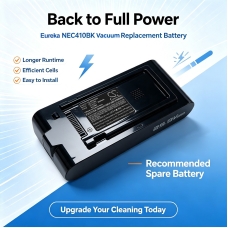 Yhteensopiva akun vaihto Eureka NEC410BK
