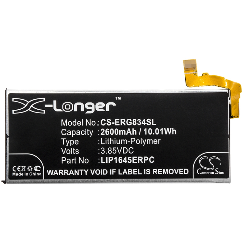 Yhteensopiva akun vaihto Sony LIP1645ERPC