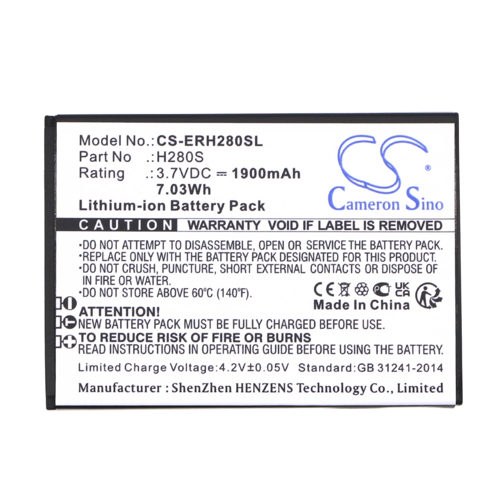 Yhteensopiva akun vaihto Energizer H280S