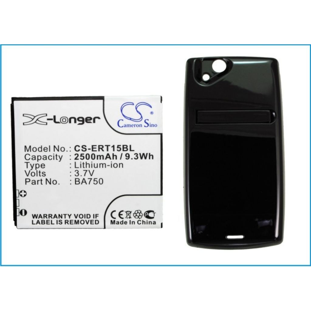 Yhteensopiva akun vaihto Sony Ericsson BA750