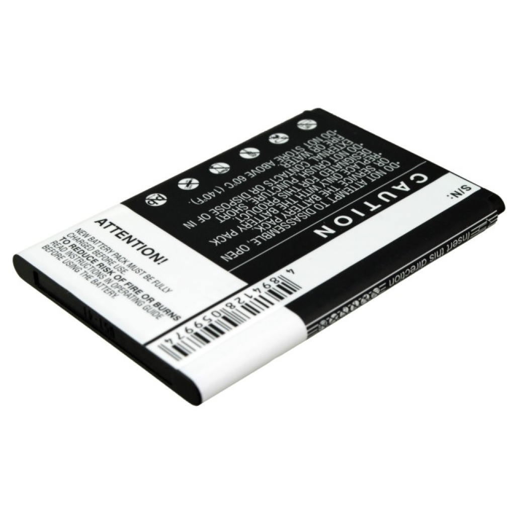 Cameron Sino CS-ERX1XL back side of flat battery with CAUTION warnings