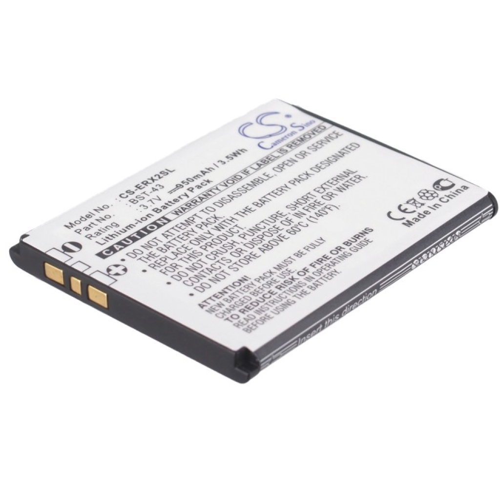 Yhteensopiva akun vaihto Sony Ericsson BST-43