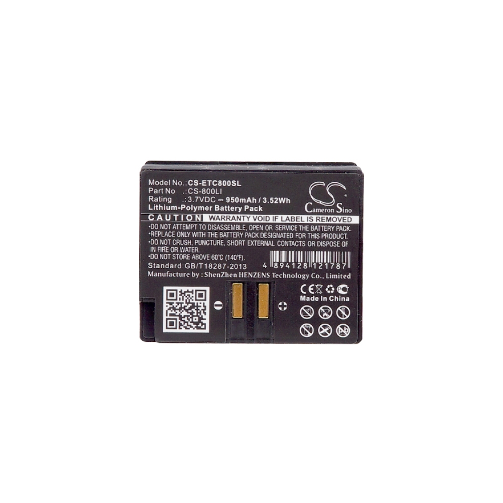 Yhteensopiva akun vaihto Eartec CS-800LI