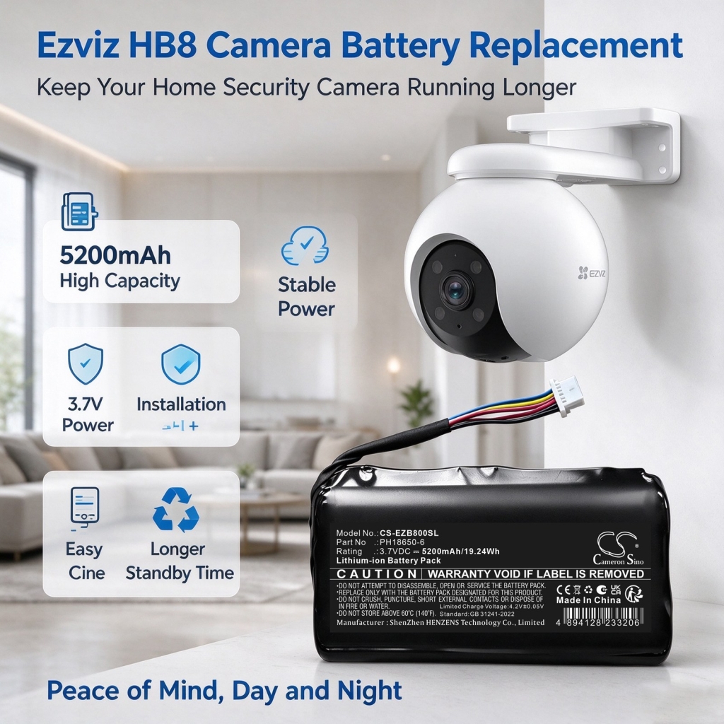 Battery compatible with Home Security Camera Battery
