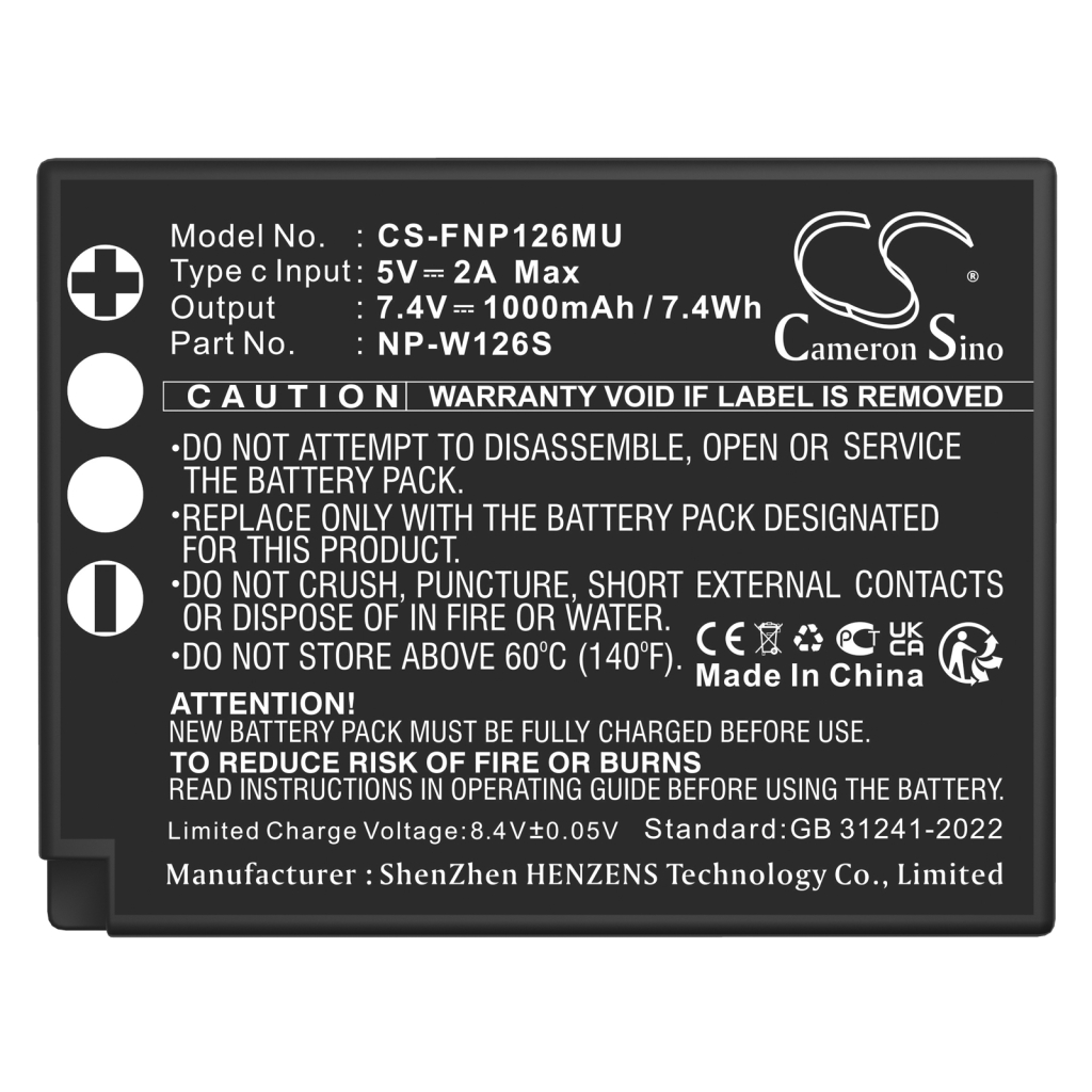 Kameran akku FUJIFILM CS-FNP126MU
