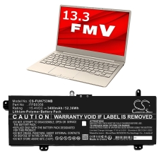 Yhteensopiva akun vaihto FUJITSU CP790491-01,CP790492-01,FPB0356,FPB0357,GC020028M00...