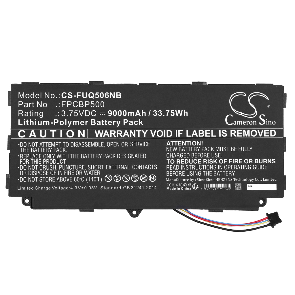 Yhteensopiva akun vaihto FUJITSU FPB0327,FPCBP500