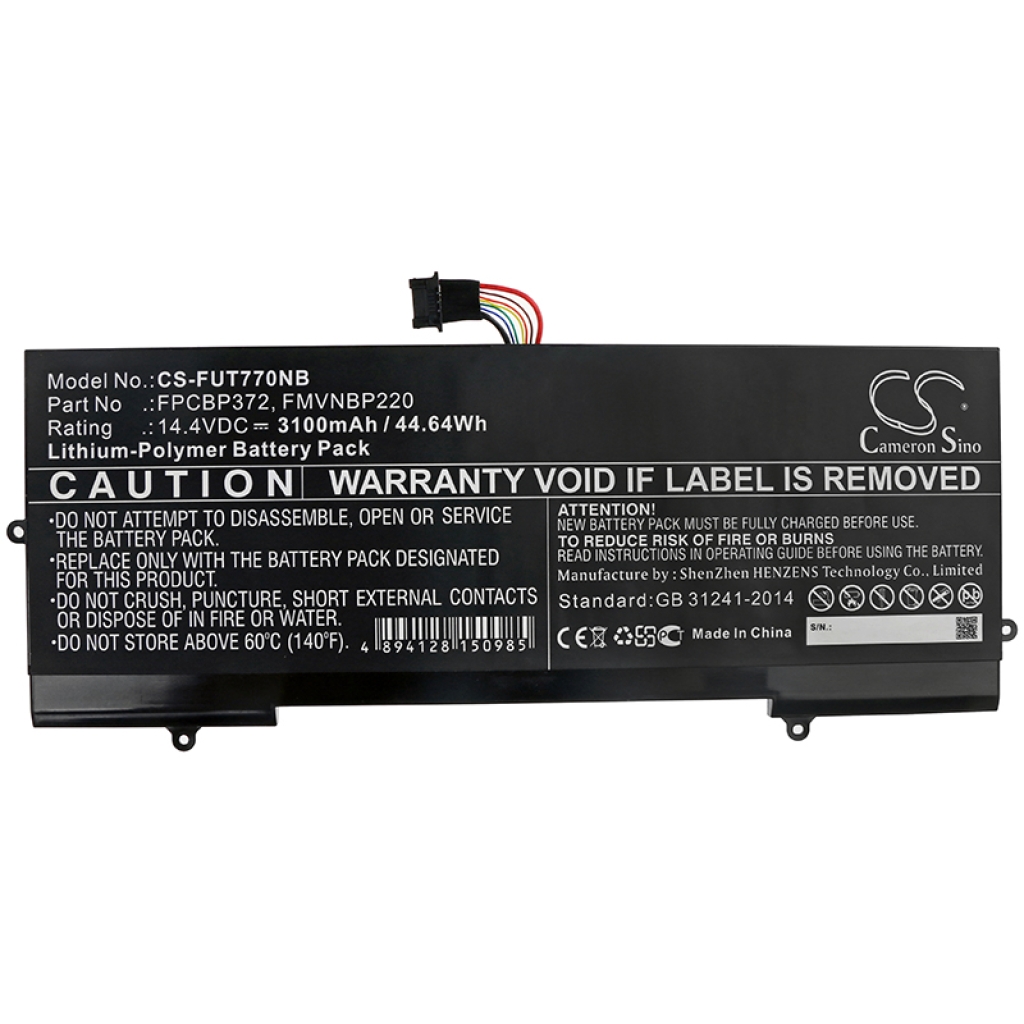 Yhteensopiva akun vaihto FUJITSU FMVNBP220,FPCBP372