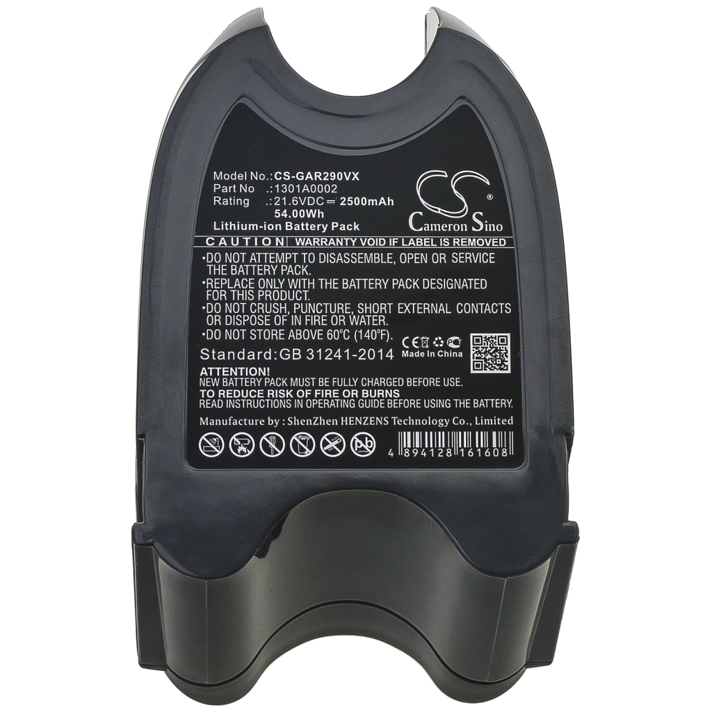 Yhteensopiva akun vaihto Gtech 1301A0002